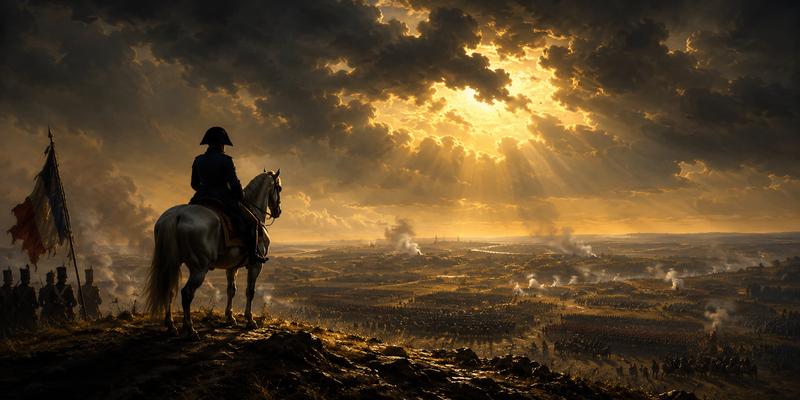 Napoleon surveying the battlefield — the Napoleonic Wars reshaped Europe